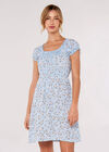 Orchid Milkmaid Mini Dress, Blue, large