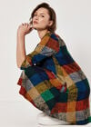 Colourful Patchwork Check Swing Mini Dress, Blue, large