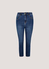 Sara Skinny Fit Capri Jeans, Blue, large