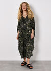 Leopard Print Kimono Midaxi Dress, Khaki, large