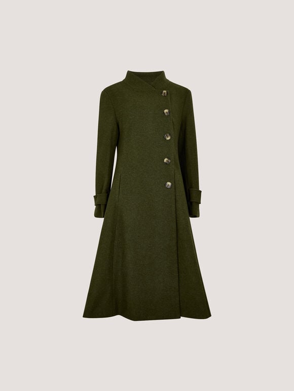 Tailored Utility Coat, Khaki, large