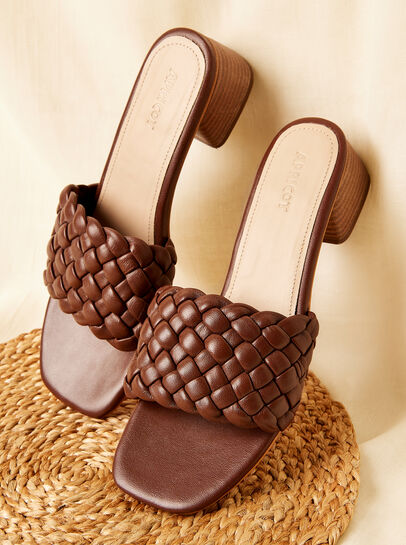 Rust Knotted Leather Sandal