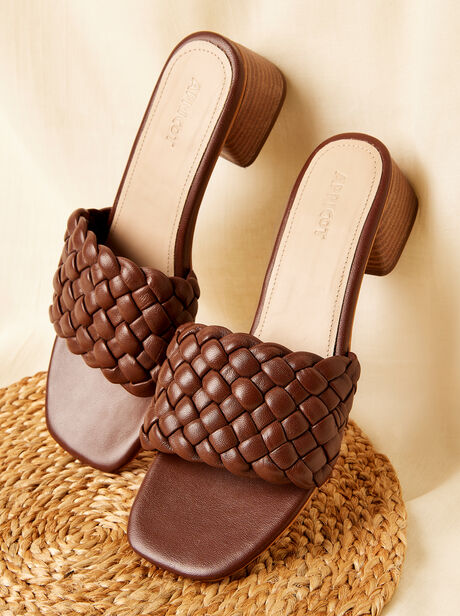 Rust Knotted Leather Sandal