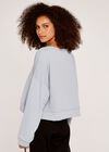 Cropped Sweatshirt, Blue, large