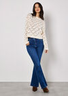 Diamond Pointelle Boxy Jumper, Cream, large