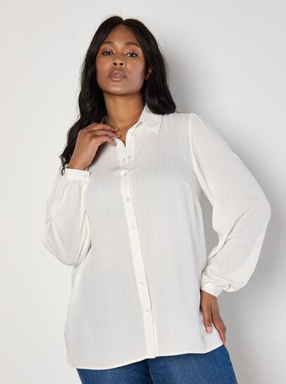 Curve Chevron Textured Shirt