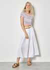 Hand-Crocheted Stripes Crop Top, Pink, large