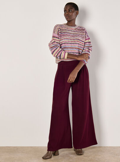 Multicoloured Stripe Aran Jumper