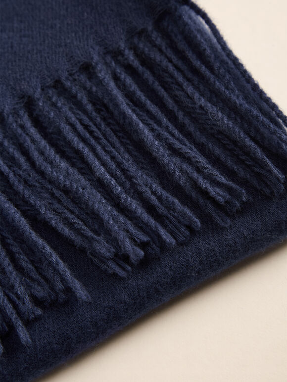 Lightweight Summer Pashmina, Navy, large