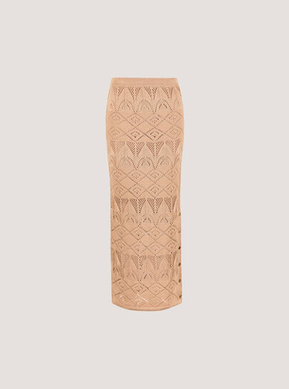 Pointelle Knit Maxi Skirt