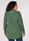Curve Geometric Keyhold Blouse, Green, large