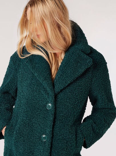 Longline Borg Teddy Coat
