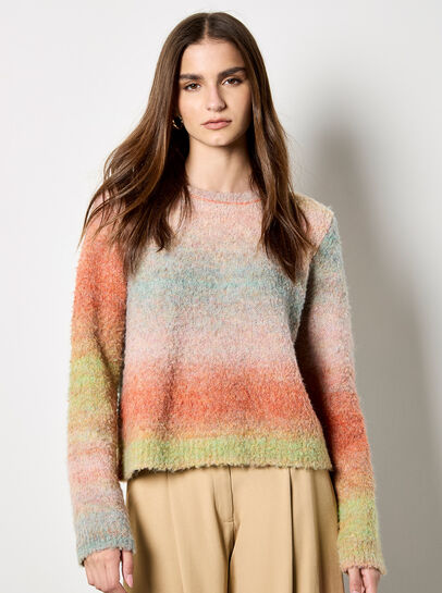 Ombre Space Dye Boucle Jumper