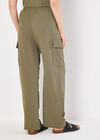 Textured Pinstripe Cargo Trousers, Khaki, large