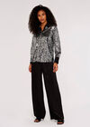 Sequin Button Down Shirt, Light Grey / Silver, large