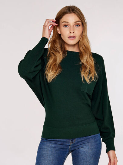 Pocket Batwing Jumper