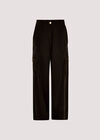 Soft Tailored Cargo Trousers , Black, large