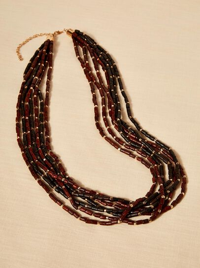 Charcoal string necklace