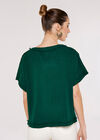 T-shirt en coton Raw Edge, vert, grand