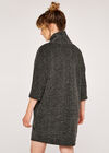Jacquard Cocoon Mini Dress, Black, large