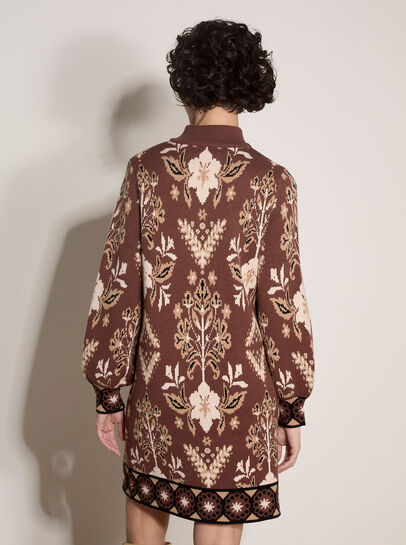 Folk Floral Mini Jumper Dress
