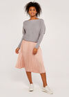 Boat Neck Batwing Jumper, Light Grey / Silver, large