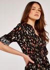 Brushstroke Print Dress, Black, large