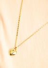24K Gold Plated Hammered Heart Necklace
, Gold, large
