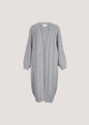 Chunky Cable Knit Longline Cardigan, Grey, large