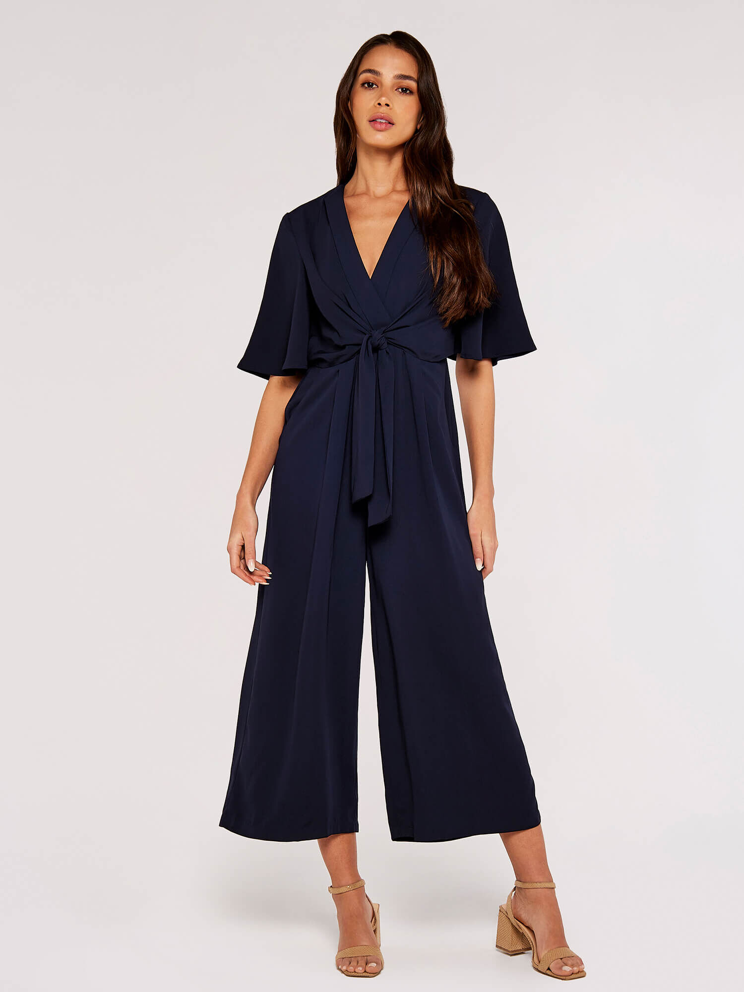 Apricot navy jumpsuit sale