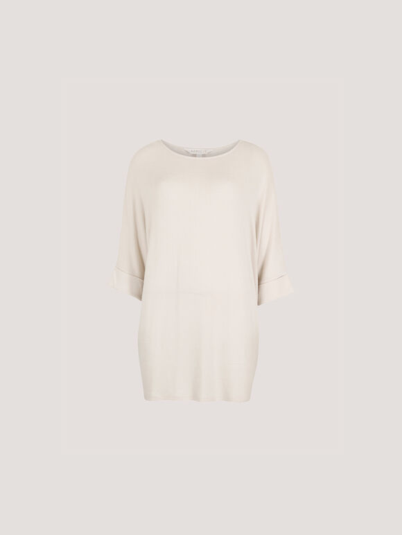 Soft Touch Batwing Top, Stone, large