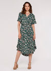 Floral Knot Midi Dress, Green, large