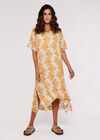Printed Midi Kaftan, Mustard, large