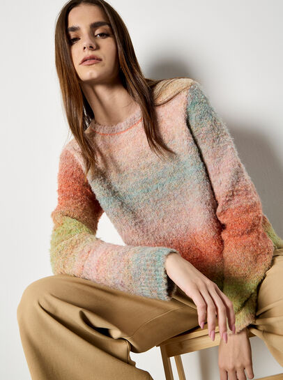 Ombre Space Dye Boucle Jumper