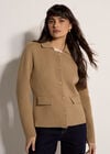 Cotton Knitted Jacket, Stone, large