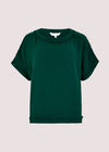 T-shirt en coton Raw Edge, vert, grand