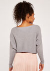 Boat Neck Batwing Jumper, Light Grey / Silver, large
