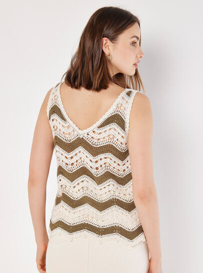 Chevron Crochet Vest Top