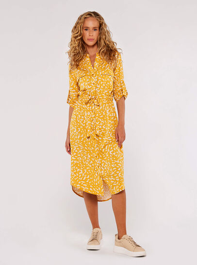 Brush Dot Midi Dress