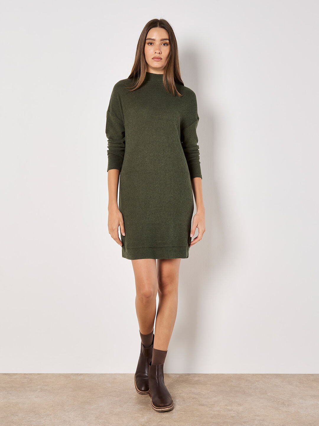 Ribbed Knit Mini Dress