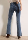 Lulu Burgundy Flare Jeans, Blue, large