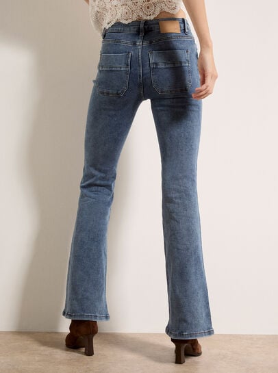 Lulu Burgundy Flare Jeans