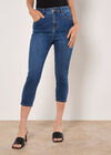Sara Skinny Fit Capri Jeans, Blue, large