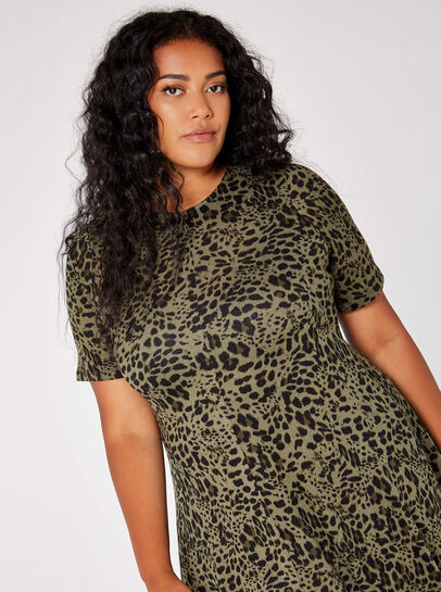 Curve Leopard Print Midi Dress