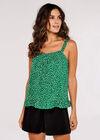 Polkadot Ruffle Cami Top, Green, large