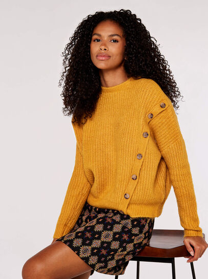 Asymmetric Button Jumper