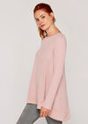 Waffle Knit Top, Pink, large