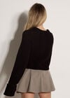 Chunky Knit Cardigan, Black, large
