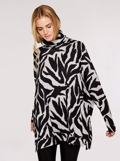 Zebra Print Oversized Tunic