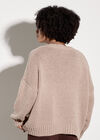 Embroidered Flower Jumper, Mocha, large